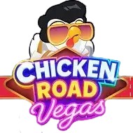 Chicken Road Vegas online game logo by InOut on elitespins.eu