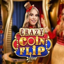 Crazy Coin Flip logo by Evolution at EliteSpin Casino