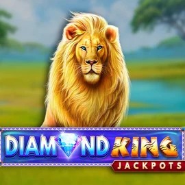 Diamond King Jackpots slot logo by SpinPlay Games at EliteSpin Casino