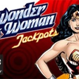 Wonder Woman Jackpots online game logo by Amaya on elitespins.eu
